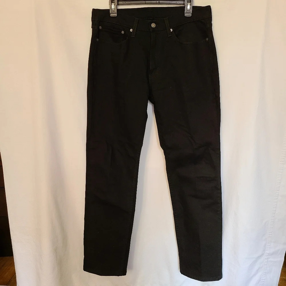 Levi's 514 Straight Black Jeans Men's Size W34 L32 - Picture 1 of 11